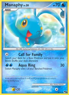 POP Series 6 Manaphy Pokémon card